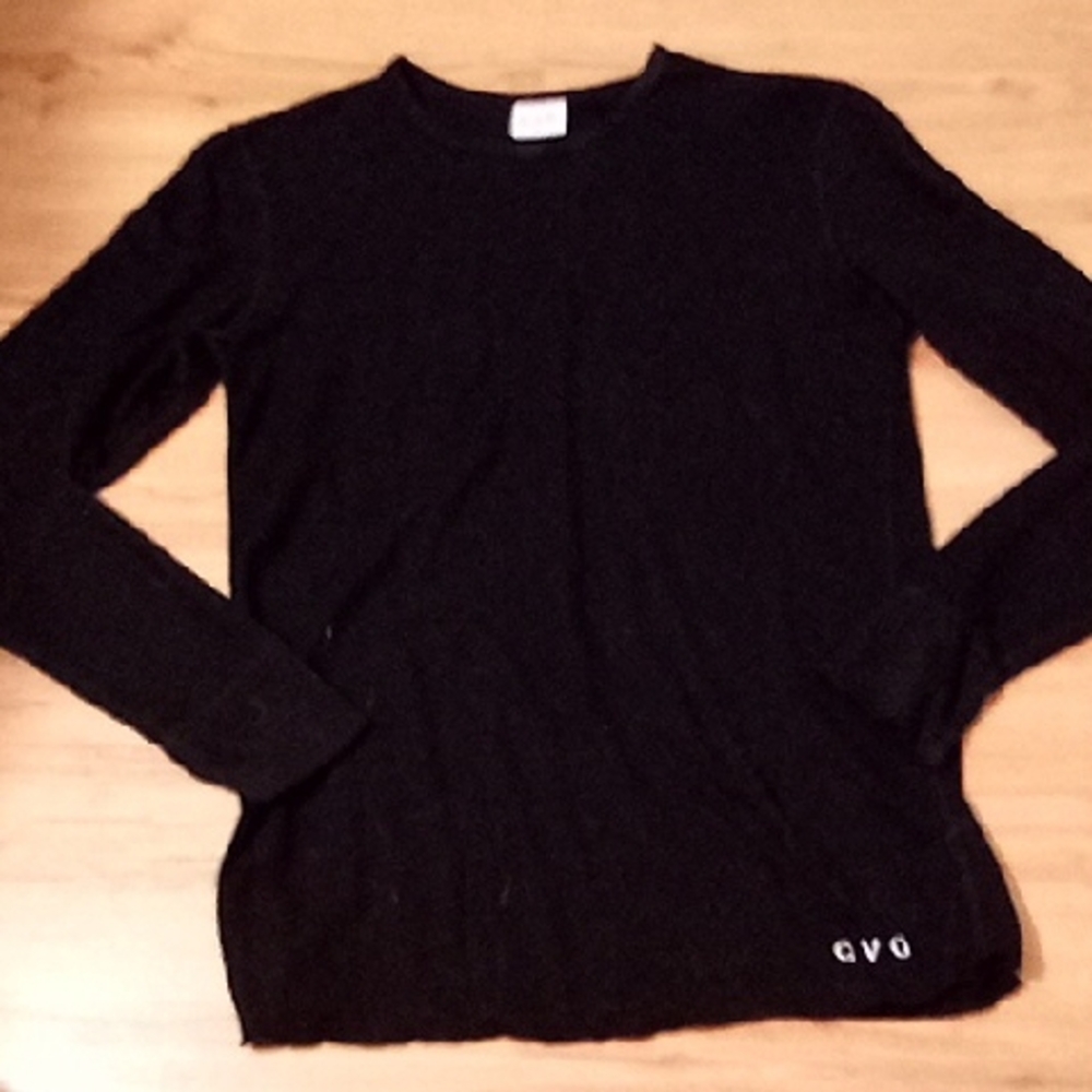 Black Fitted Long Sleeve Sweatshirt